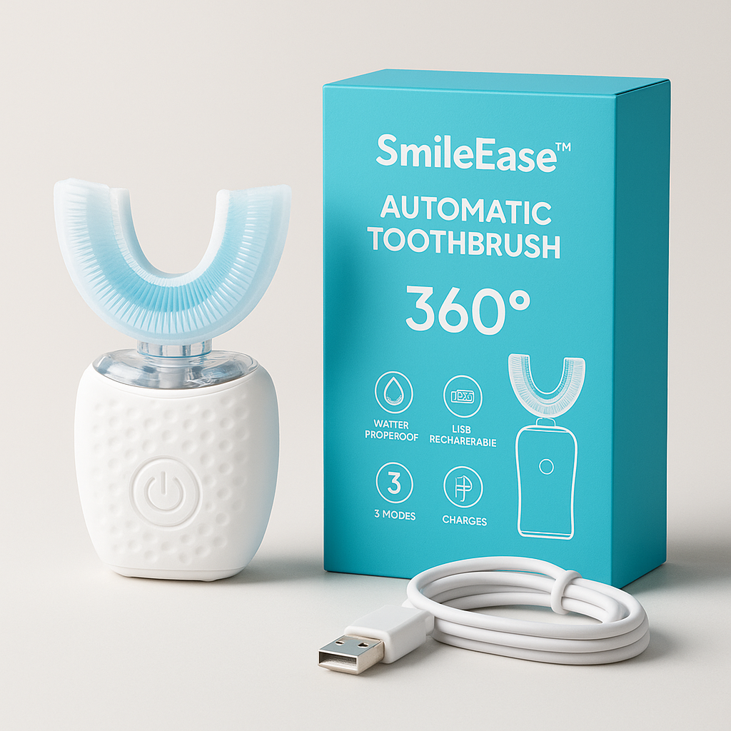 SmileEase™ – 360° Electric Toothbrush (A Brighter Smile in 30s)